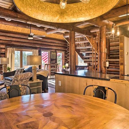 Classic Colorado Log Home With Mountain Views! Florissant Eksteriør bilde