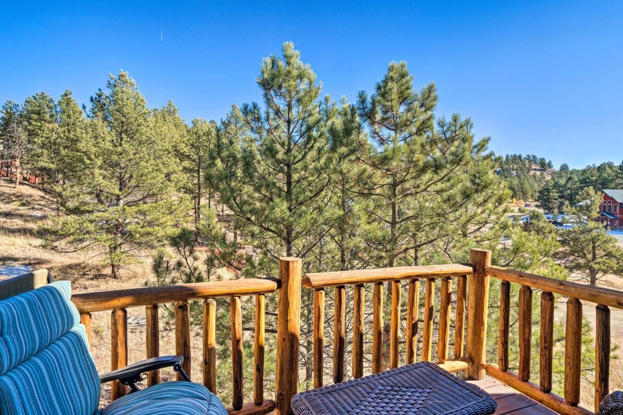 Classic Colorado Log Home With Mountain Views! Florissant Eksteriør bilde