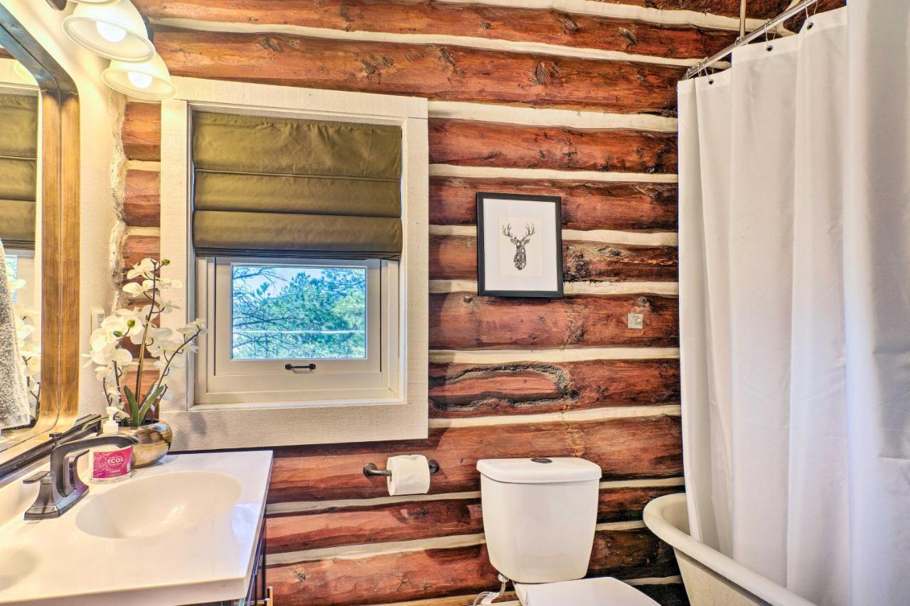 Classic Colorado Log Home With Mountain Views! Florissant Eksteriør bilde