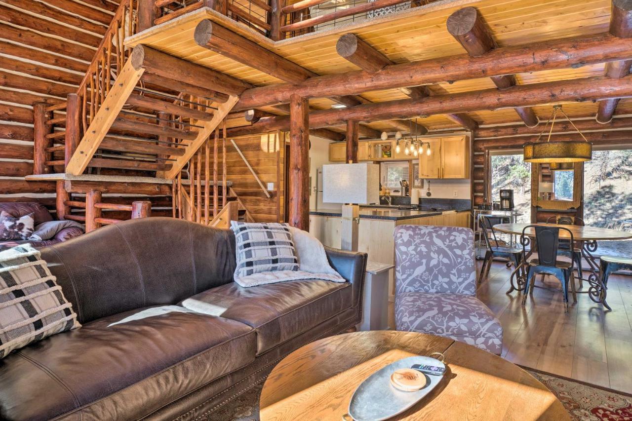 Classic Colorado Log Home With Mountain Views! Florissant Eksteriør bilde