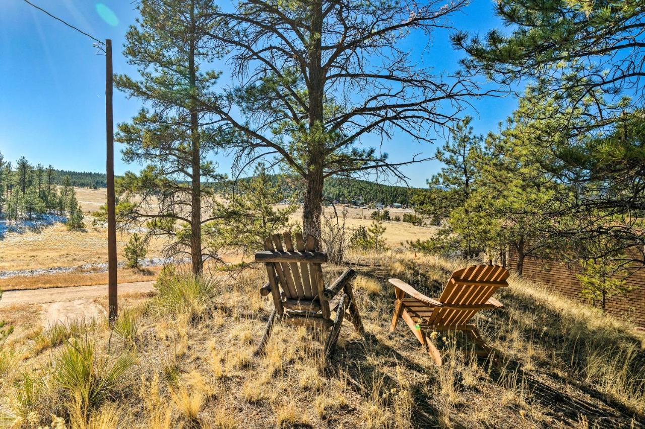 Classic Colorado Log Home With Mountain Views! Florissant Eksteriør bilde