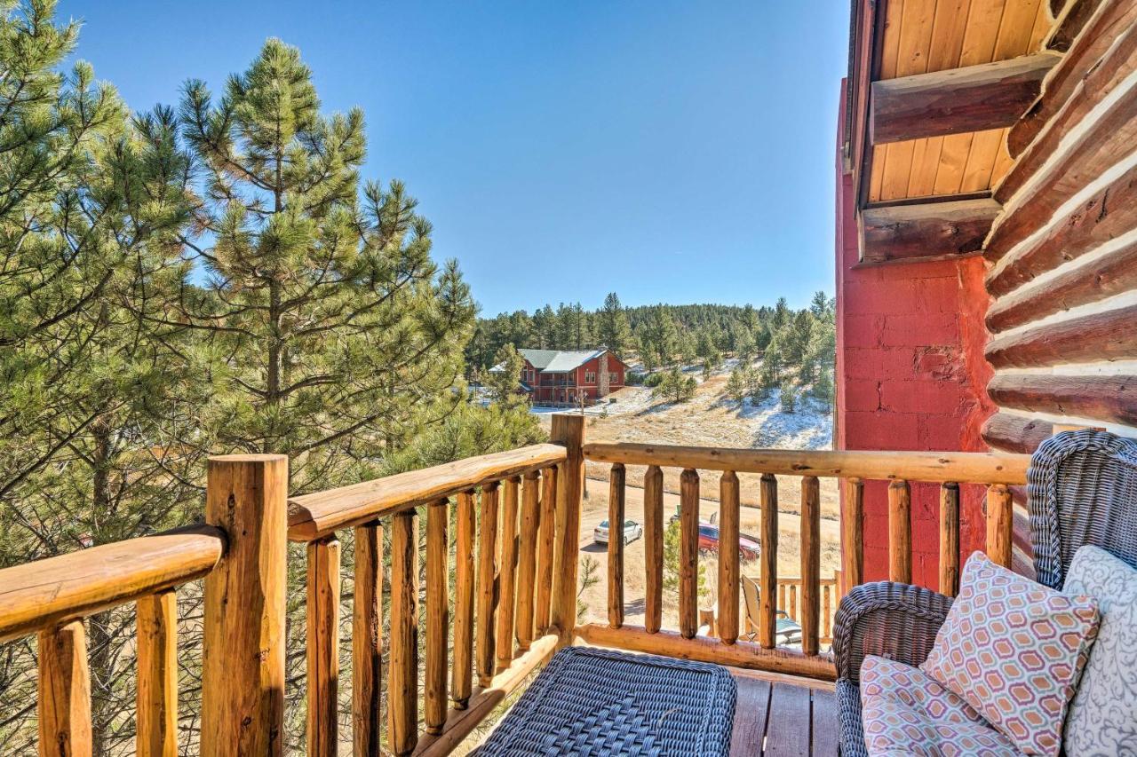Classic Colorado Log Home With Mountain Views! Florissant Eksteriør bilde